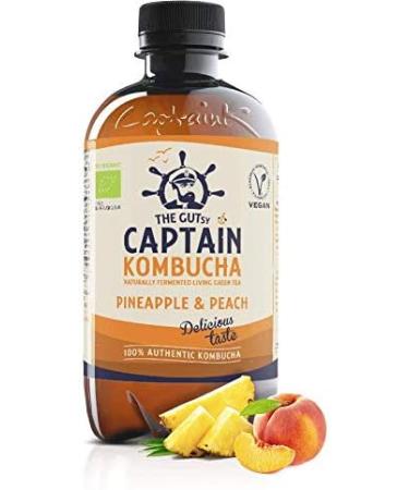 The Gutsy Captain Kombucha - Kombucha Tea Certified Organic - Natural Fermented Probiotic Drink Raw and Vegan - 8 x 400ml (MixBox) - Buy Online on GoSupps.com