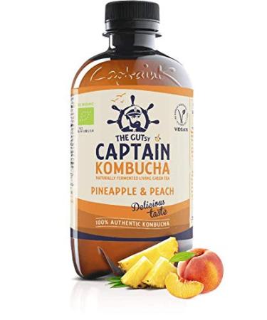 Gutsy Captain Kombucha - Raw Vegan Kombucha Tea with Live Cultures (12 x 400ml Mix Box) - No Preservatives Unpasteurized International Shipping - Buy Online on GoSupps.com