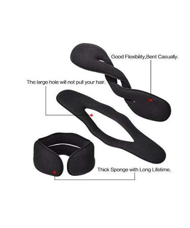 4-Piece Magical Hair Knot Aid Set - Black Foam Sponge Duttband Styling Tools for Women & Girls - DIY Hair Accessories - Buy Online on GoSupps.com