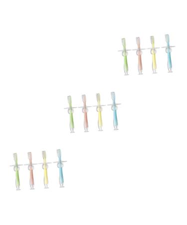 TOVINANNA 12 STK training brush children toothbrush toothbrush hand toothbrush toddler baby toothbrush made of silicone toddler toothbrush bite ring made of silicone toothbrush clean 1 piece (1 Pack) as shown x 3 pieces