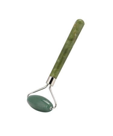 Jadestone Face Roller - Antiaging Face Jade Roller Anti Wrinkle and Skin Facial Massage Roller (Green Aventurine + Jade Single Head)