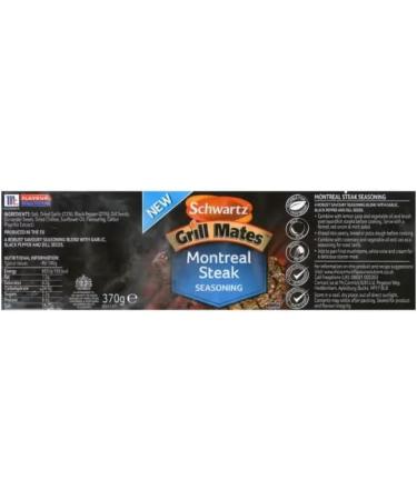 Schwartz Grill Mates Montreal Steak Seasoning 370g - Buy Online on GoSupps.com