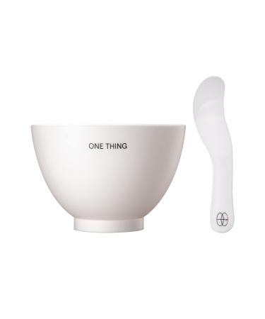ONE THING Modeling Mask Mixing Bowl & Silicone Stick White | 1 Set | Facial Tool Kit for Modeling  Clay  Mud  Peel Off Mask  Reusable Spatula  Large Size Cup | Korean Skin Care