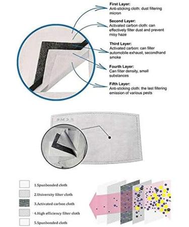 RWET Protective Usful PM2.5_M sk_Filters Activated Carbon M sk_Filters Breathing Insert Protective Mouth_M sk_Filters - Buy Online on GoSupps.com