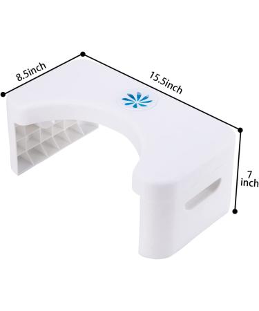 Folding Toilet Stool with Aromatherapy Box - Convenient Portable Step for Home Bathroom (White 7inches) - Buy Online on GoSupps.com