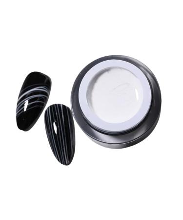 Pongnas Pongnas Spider Gel for Nail Art Thick and Sticky Nail Paint Gel with Quick and Easy Line Drawing Non-Toxic Low Odor Resin for DIY Manicure (White)