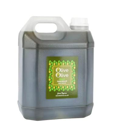 Extra Virgin Olive Oil by OliveOlive - First Cold Pressed Olive Oil from Cyprus - Fused Oil 4 Litre Tubs (Basil)