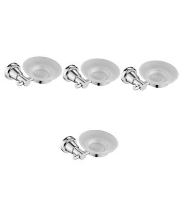 Ciieeo 4pcs Bathroom Wall Soap Holder Soap Storage Holder Draining Soap Holder Storage Soap -mounted Soap Dishes Shower Soap Dish Holder Bar Soap Holder Soap Stand Glass Frosted Tray