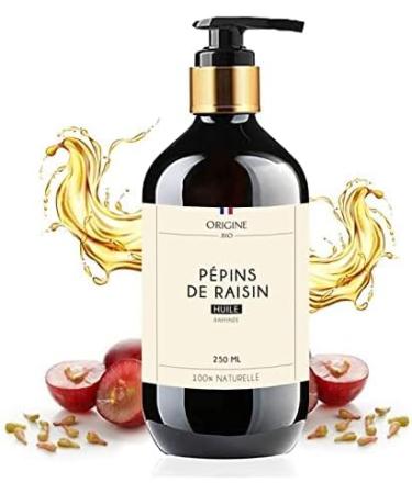 Origine Grape Seed Oil 250 ml 100% Natural Glass Bottle for Hair and Skin French Brand Hair Body - Buy Online on GoSupps.com