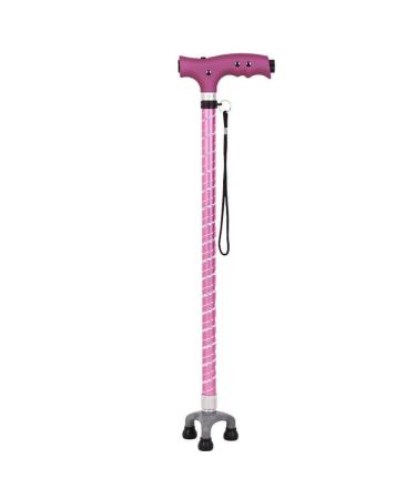 Walking Stick Smart Multi-Function Illuminated Crutches Elderly Telescopic Adjustable Walker Lightweight Blue It's so Kind of You powerfully Red
