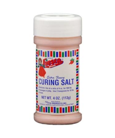 Bolners Fiesta Curing Salt for Jerky, Sausages or Smoking Meats. Can Cure Up To 100 Lbs of Meat per 4-Ounce Bottle