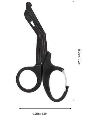 Watris Veiyi Medical Scissors - Stainless Steel EMT & Trauma Scissors with Plastic Handles for Nurses & Medical Students (Black) | International Shipping Available - Buy Online on GoSupps.com