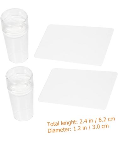 FRCOLOR Silicone Nail Tools 2 Sets Nail Stamp Handle Abs Soft Head Clear Nail Stamper 6.2X3X3CM Assorted Color - Buy Online on GoSupps.com