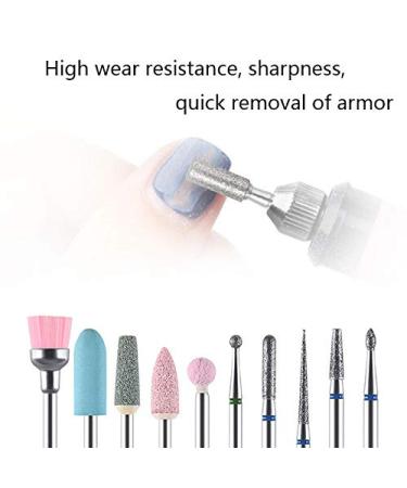 Jeopoom Nail Miller Grinding Heads Bits 10 Pieces - Professional Manicure & Pedicure Kit for Gel Nails Polishing & Nail Surface Care - Buy Online on GoSupps.com
