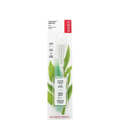 RADIUS Toothbrush Source Floss BPA Free & ADA Accepted Improve Gum Health & Reduce Issues  Soft  Soda Pop Eco-Grind