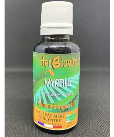 Herbiovital - Organic Blueberry - Eye Macerate - Gemmotherapy Concentrate - 30 ml - Improves vision in case of eye fatigue, inflammation or vision impairment - Made in France