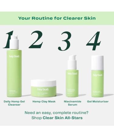 Hey Bud Skincare Smooth it Over Serum - 10% Niacinamide & Hemp for Oily Skin & Texture Improvement | Vegan & Cruelty-Free - Buy Online on GoSupps.com