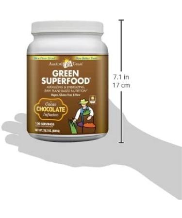 Amazing Grass Green Superfood Chocolate 28.2 oz | Nutrient-Rich Superfood Powder - Buy Online on GoSupps.com