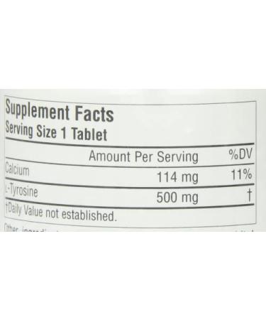 Source Naturals L-Tyrosine 500 mg - 100 Tablets | Support Mood & Focus - Buy Online on GoSupps.com