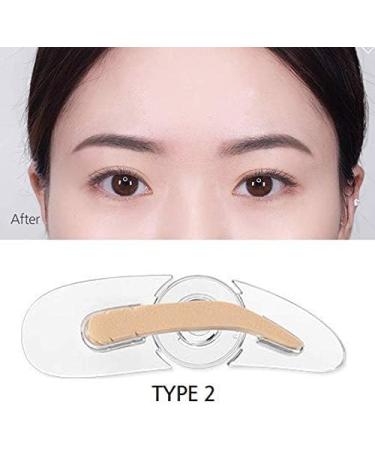 Meshin Adjustable Eyebrow Stamp Portable Three Type Eyebrows Makeup Tools Eyebrow Coloring Kit White - Buy Online on GoSupps.com