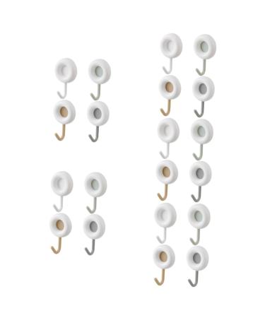 Alipis 20 Pcs No Punching Hook Plastic Hooks Hanger Hooks Wall Hook Wall Robe Coat Hook Coat Hanger Heavy 7X4.4CMx5pcs Assorted Colorx5pcs