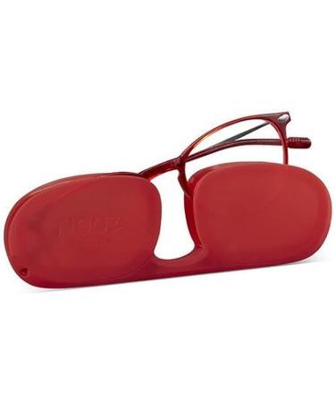 Nooz Reading Glasses - Rectangular Shape - Magnifying Glasses for Men and Women - Model Bao Collection Essential Ruby 1 Diopter