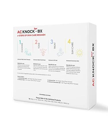 Benzoyl Peroxide Pimple Care Kit - 4 in 1 Acne Treatment with 2.5% Gel 4% Face Wash Toner & Sunscreen - Buy Internationally - Buy Online on GoSupps.com