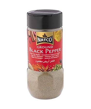 Natco - Poivre noir moulu - 100 g - Lot de 2