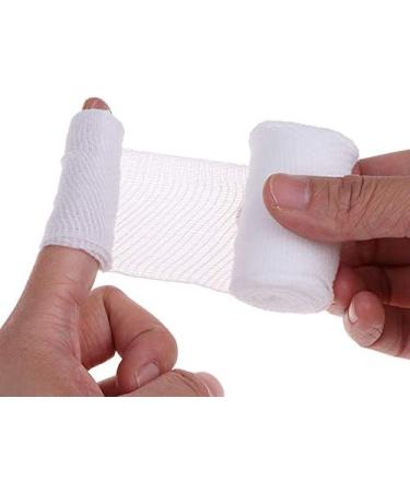 EatingBiting 20 Rolls 2 inch x 4.92 Yards Stretched Gauze Bandage Rolls with Medical Tape - Medical Grade Sterile First Aid Wound Care Cotton Ply for Ankles, Knees, and More - Buy Online on GoSupps.com
