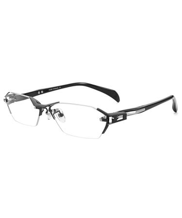 Fashion Rimless Reading Glasses Blue Light Filter Computer Glasses Men's Business Glasses with Titanium Frame (Size : 2.75 x)
