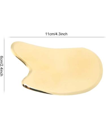 Verdant Touch Brass Gua Sha Tool - Body Scraping Board for Massage & Pain Relief | 11.9x6.1 cm | Acupoint Fascia Care - Buy Online on GoSupps.com