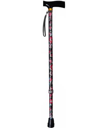 Adjustable Walking Cane for Seniors One Piece Aluminum Cane No Folding Cane Height Adjustable 73 to 95 cm Walking Stick Stable Walking Stick with Smooth Wooden Handle (Black)