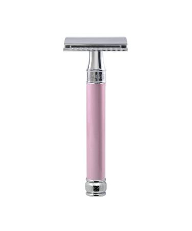 Edwin Jagger Double Edge Safety Razor Long Handle Pink