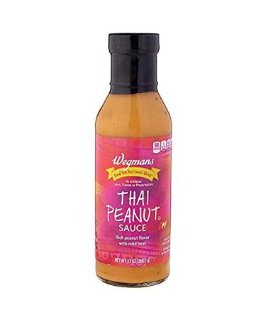 Wegmans Thai Peanut Sauce, Rich Peanut Flavor with Mild Heat, 13 Oz. (2 Pack)