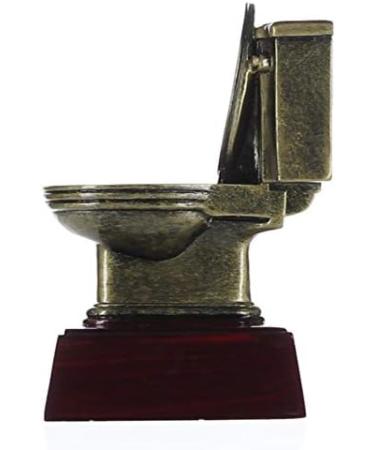 Gold Toilet Bowl Trophy | Last Place Loser Award - 6 Inch Tall - Engraved Plate Upon Request March Madness (R) - Buy Online on GoSupps.com