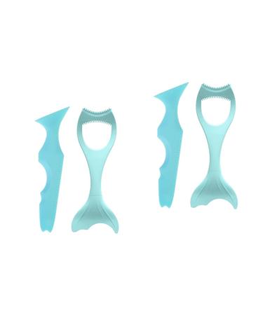 FOMIYES 4 Pcs Makeup Eyeshadow Eyelash Mascara Lash Curler Makeup Tools Set Baffle Thermostat Blue Makeup Mascara Makeup Set Beauty Set Kit Para Pesta as 15x5.7cmx2pcs