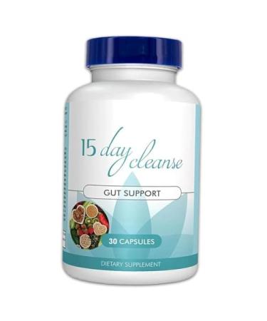 2 PCS 15 Day Gut Cleanse Gut and Colon Support 15 Day Cleanse Pastillas De Los 15 Dias para Limpiar El Colon Non-GMO (2 Bottle 60 Capsules)