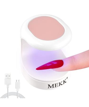 Mini UV LED Nail Lamp MEKK Nail Lamp Mini UV Light for Nails Mini UV Nail Light for Gel Nails 16W UV Light for Nails Nail Dryer Professional Nail Lamp for Nail Art Tools(Pink) B-pink