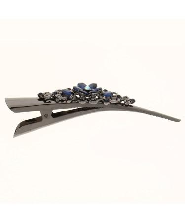 Hellery Ladies Hair Clip - Rhinestone Decorated Crocodile Sectioning Clips for Hairdressers - Blue Hair Accessories - Buy Online on GoSupps.com