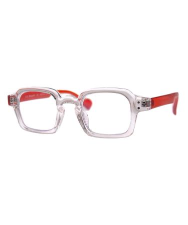 A.J. Morgan RETRO GENIUS - BLUE LIGHT COMPUTER READERS Crystal/Rust 3 Diopters