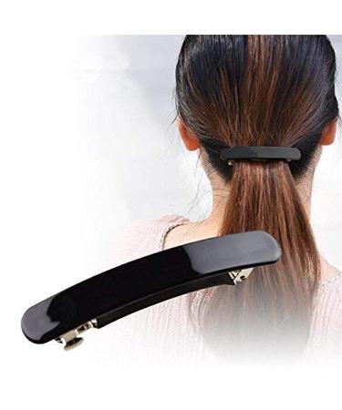 2 Pack Black Metal Spring Clips French Barrettes for Chic Styling - Buy Online on GoSupps.com