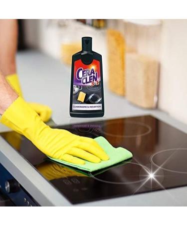 Ceraclen Cleaner & Care for Glass Ceramic Induction Hobs & Stainless Steel Shine & Care 200 ml International Shipping Available - Buy Online on GoSupps.com