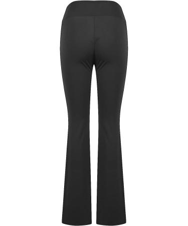 Oelaio Women's Bootcut Yoga Pants with Pockets - High Waist Workout Dress Pants for Yoga - Black, Size Large - Buy Online on GoSupps.com