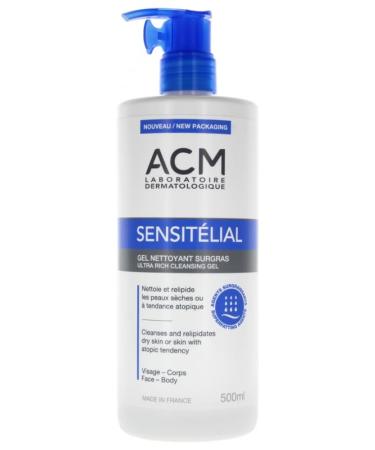 Laboratoire ACM Sensit lial Ultra Rich Cleansing Gel 500ml To cleanse daily dry or atopic skins.