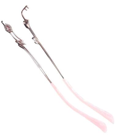 Vekker Yewear leg glasses accessories 1 pair of rimless glasses glasses spare arms 2-hole brackets rhinestone-metal glasses repair parts pink