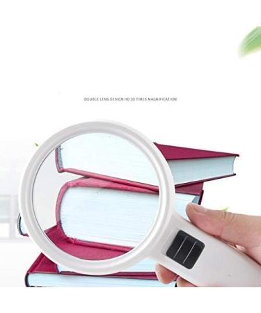 Glass Glass - High Magnification Handheld Magnifier with LED Lights HD Children Primary School Elderly Viewer Portable Glass - Multiple: 30 Times Magnifier Magn Made in China - Buy Online on GoSupps.com