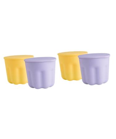 FOMIYES 4 Sets Pp Washing Bowl Makeup Brush Cleaning Bowl Brush Cleaning Mat Puff Cleaning Scrubber Beauty Tool Cleaner Kit Cosmetology Kit Brush Cleaner Silica Gel Cleaning Kit Cosmetic