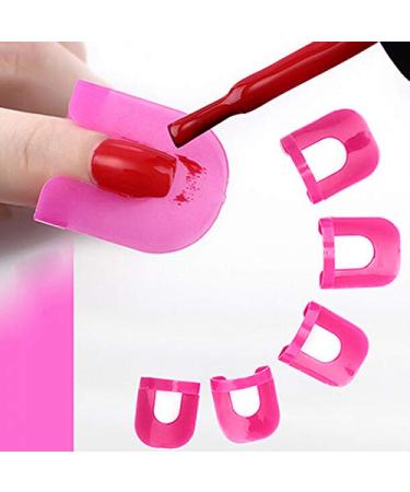 BaoST 26 Pcs Nail Polish Edge Anti-Flooding Template Clips - Reusable Spill Proof Manicure Protector Cover - Buy Online on GoSupps.com