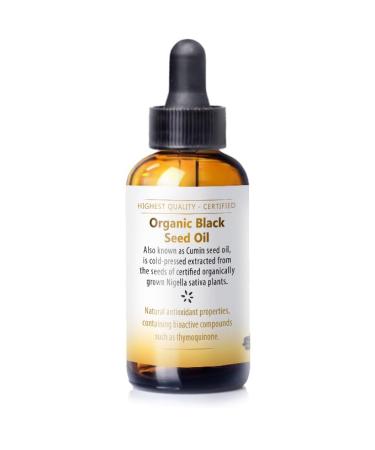 Nuvia Organics Black Seed Oil - USDA Organic Unrefined Cold Pressed 1oz | Premium Quality for Immune Support & Health Benefits - Buy Online on GoSupps.com
