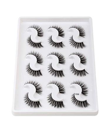 Buy Wrong Eyelashes: 9 Pairs Long Thick 3D Handmade Black Lashes - Reusable Invisible Band for Cosplay (Y308) - International Shipping Available - Buy Online on GoSupps.com